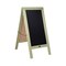 HBCY Creations Magnetic A-Frame Chalkboard Deluxe Set / 8 Chalk Markers + 10 Stencils + 2 Magnets Outdoor Sidewalk Chalkboard Sign / Large 48" x 24"
